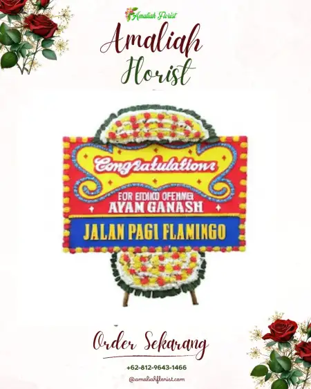 Sewa Papan Bunga Megang